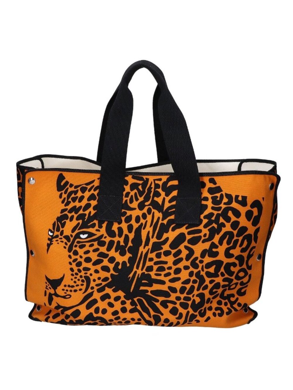 Hermes Leopard Foldable Beach Travel Bag
